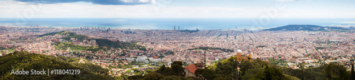  Barcelona from high point in cloudy day. © JackF