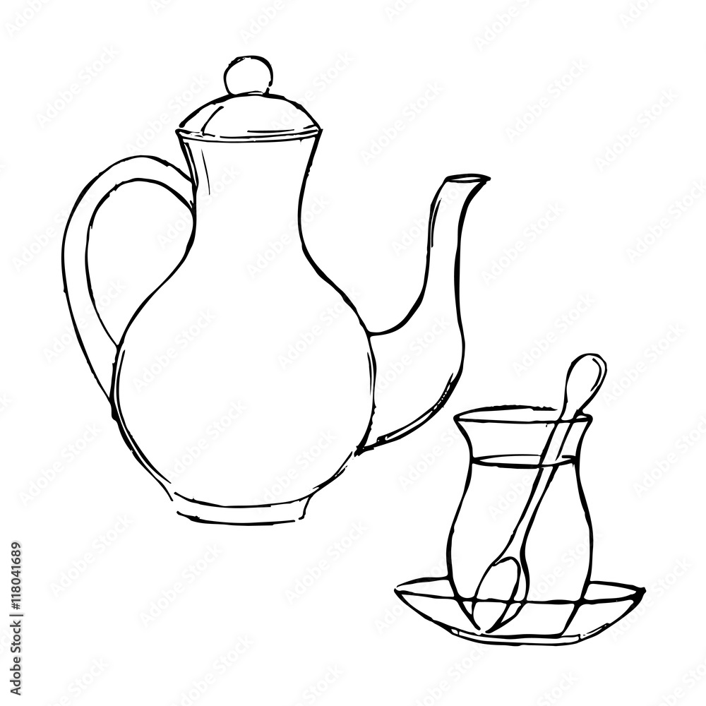 teapot vector sketch 11093225 Vector Art at Vecteezy