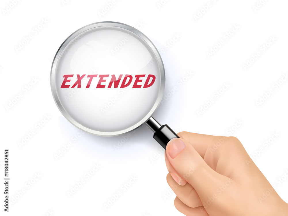magnify glass of extended magnify glass of extended