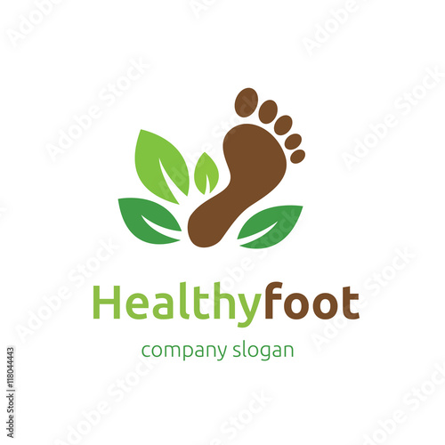 Foot Care logo, Healthy care Logo template.