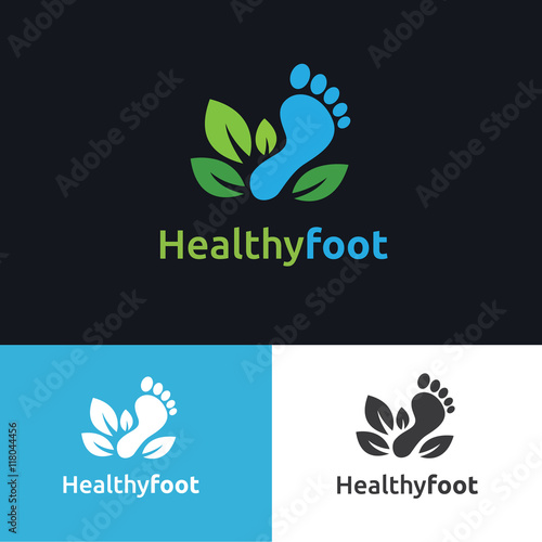 Foot Care logo, Healthy care Logo template.