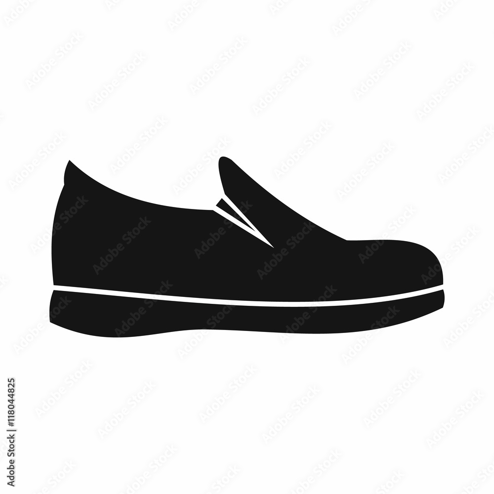 Shoes icon in simple style isolated on white background. Wear symbol Shoes icon in simple style isolated on white background. Wear symbol