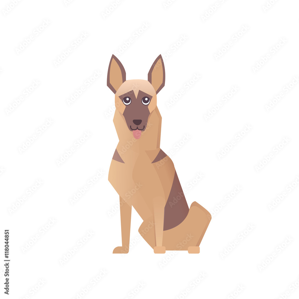 German shepherd dog cartoon illustration German shepherd dog cartoon illustration