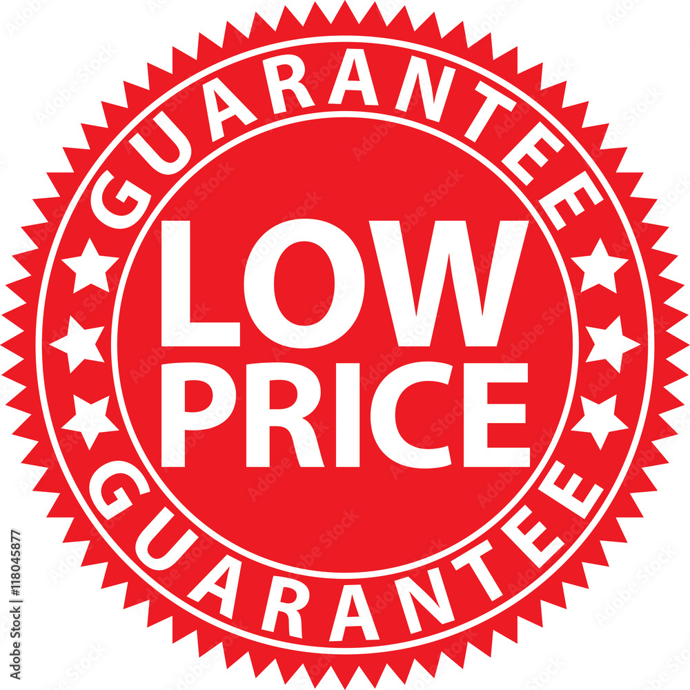 Low price guarantee red sign, vector illustration Low price guarantee red sign, vector illustration