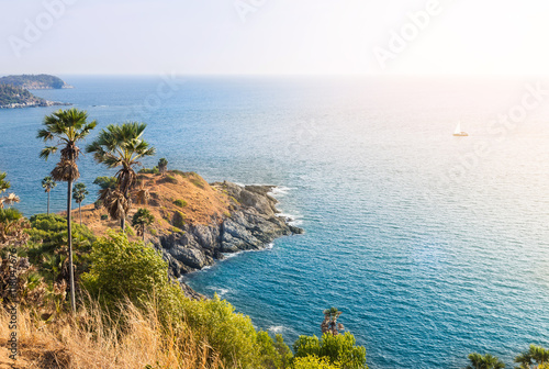 Obraz na plátně Laem phrom thep cape best spots to watch the sunset in phuket,Thailand
