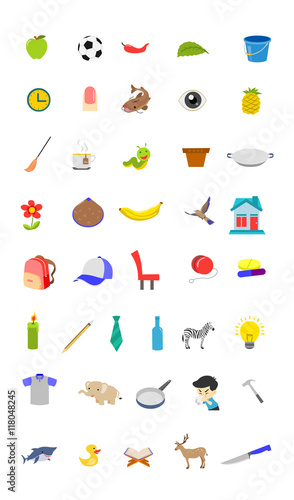 set of icons for children