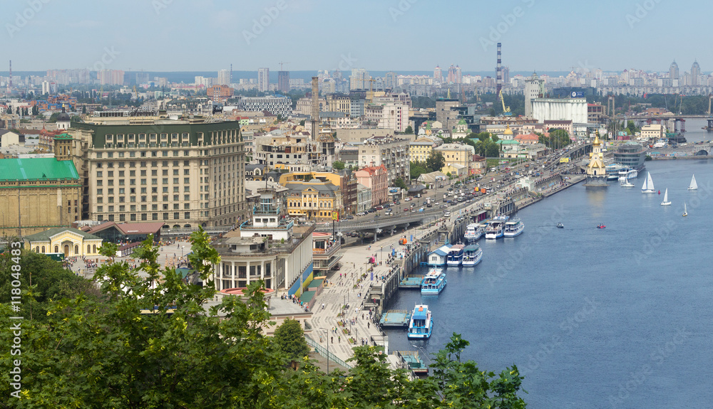 Панорамный вид (панорама) Киева
