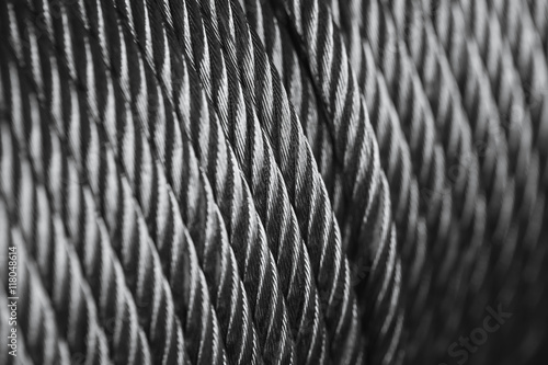 clean new steel cable steel wire or steel rope, rope sling drum.
