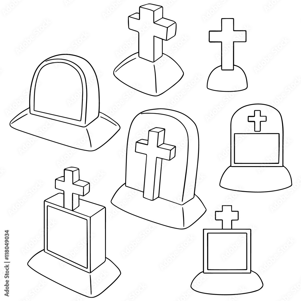 vector set of tombstone vector set of tombstone