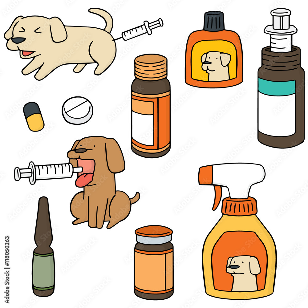 vector set of dog medicine Stock ベクター Adobe Stock