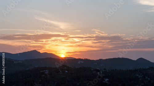 Mountains on sunset background   © mizuno555