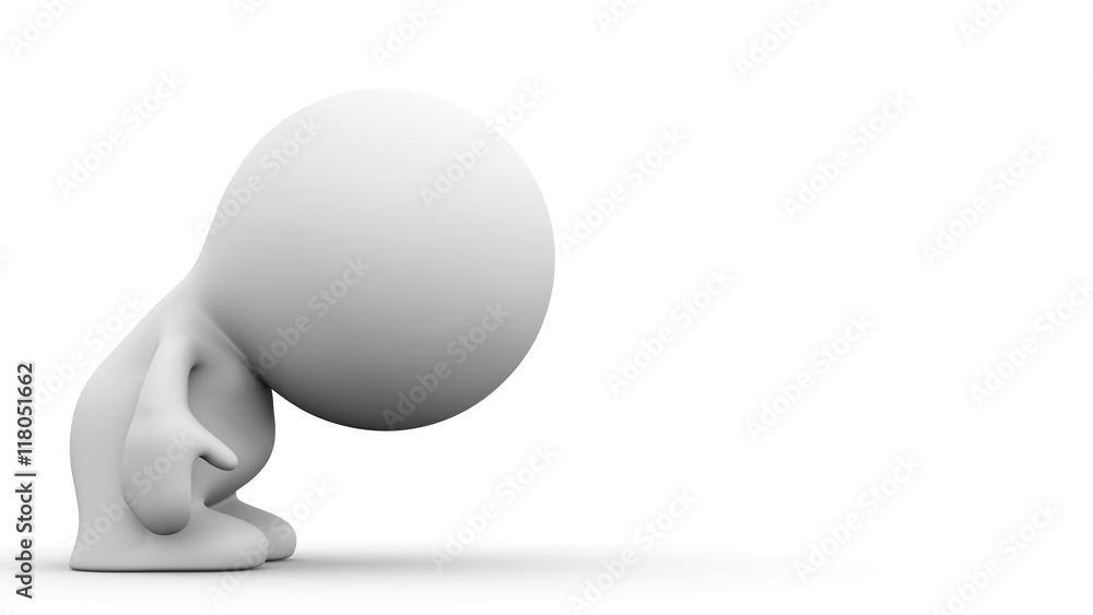 white human character bows to an empty space white human character bows to an empty space