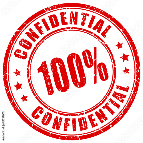 Confidential rubber stamp