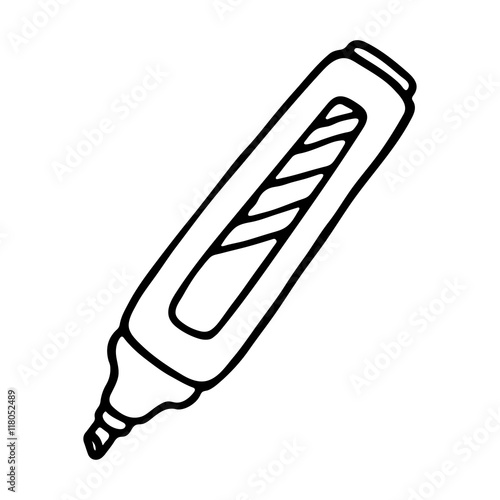 Marker pen icon. Outlined