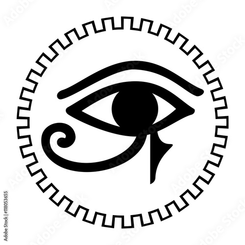 The Eye of Horus (Eye of Ra, Wadjet) believed by ancient Egyptians to have healing and protective powers.