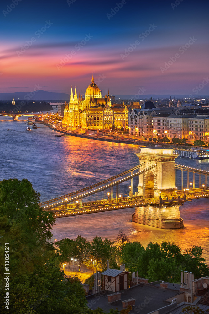 Budapest Hungary at Sunset