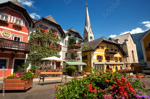 Fényképezés Hallstatt Village Central Square