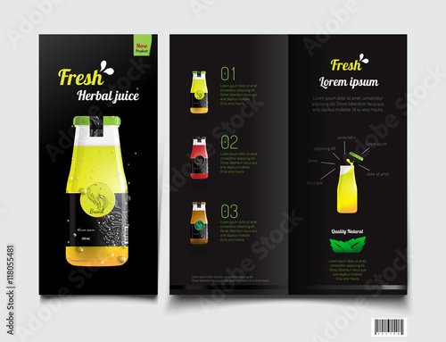 Drink juice. brochure template. vector file