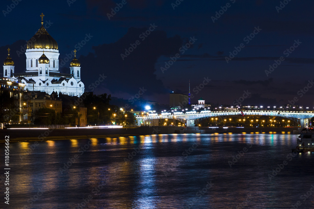 View from the embankment of the Moscow 