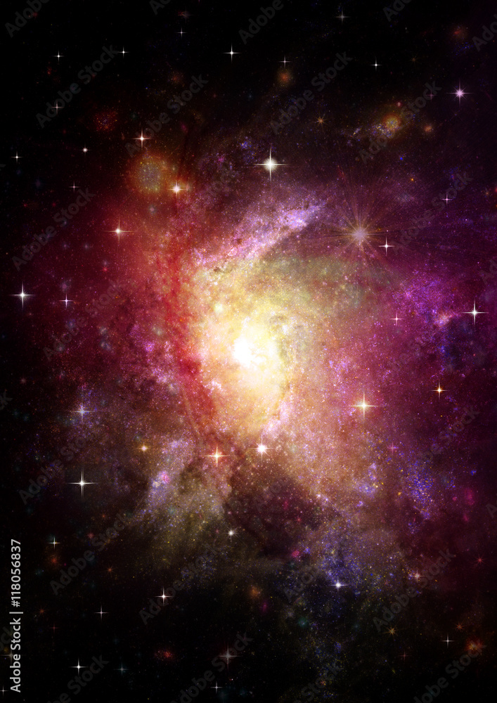 Naklejka premium galaxy in a free space