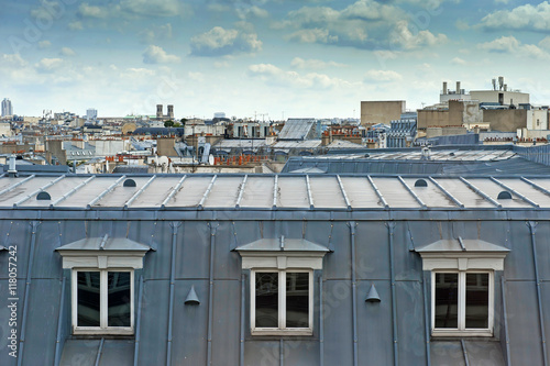 paris roofs from above