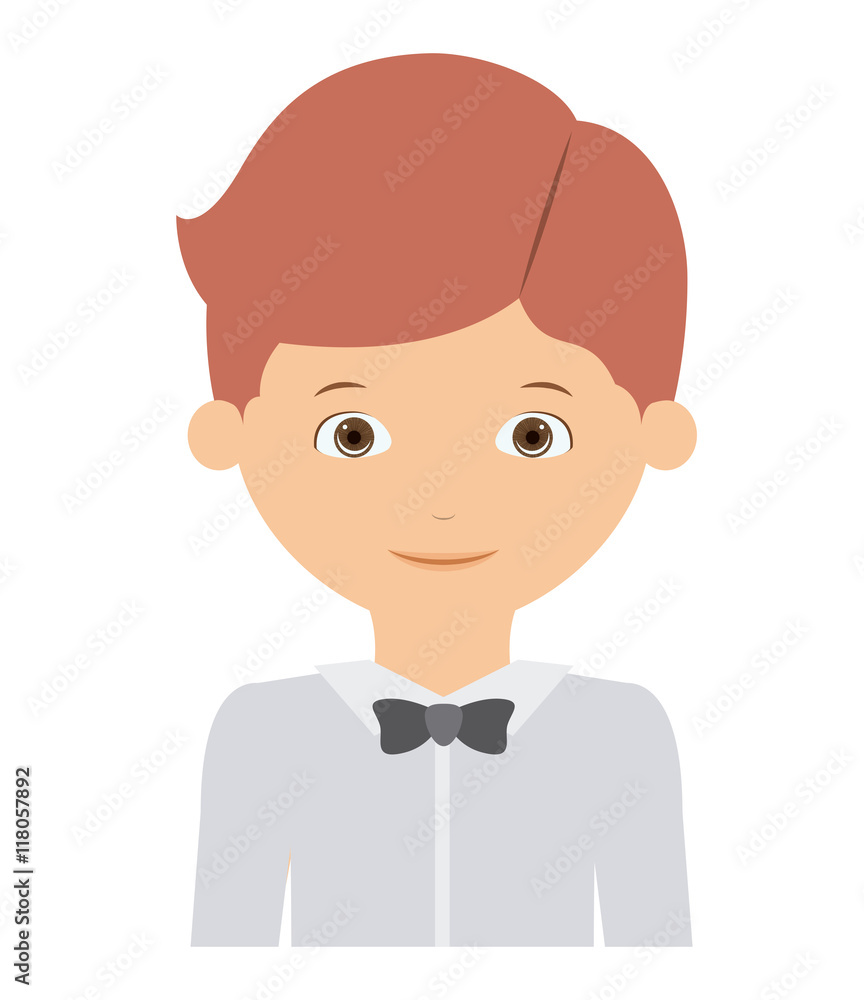 young man male isolated vector illustration design