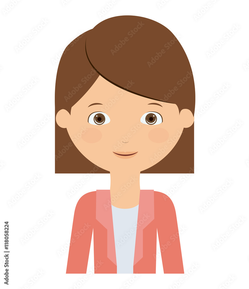 young woman female isolated vector illustration design young woman female isolated vector illustration design