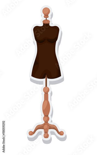 female mannequin isolated icon vector illustration design
