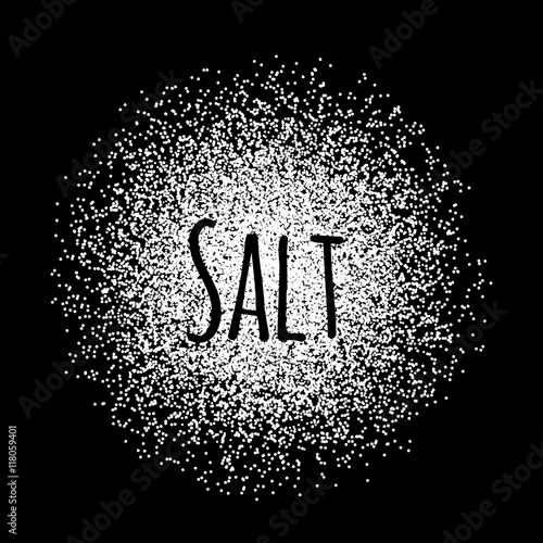 Salt made of white dots