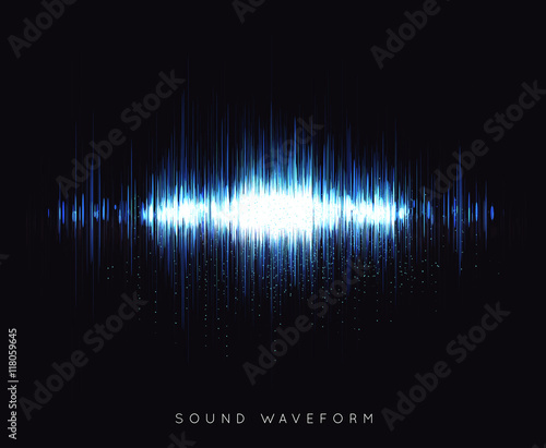 Soundwave waveform vector