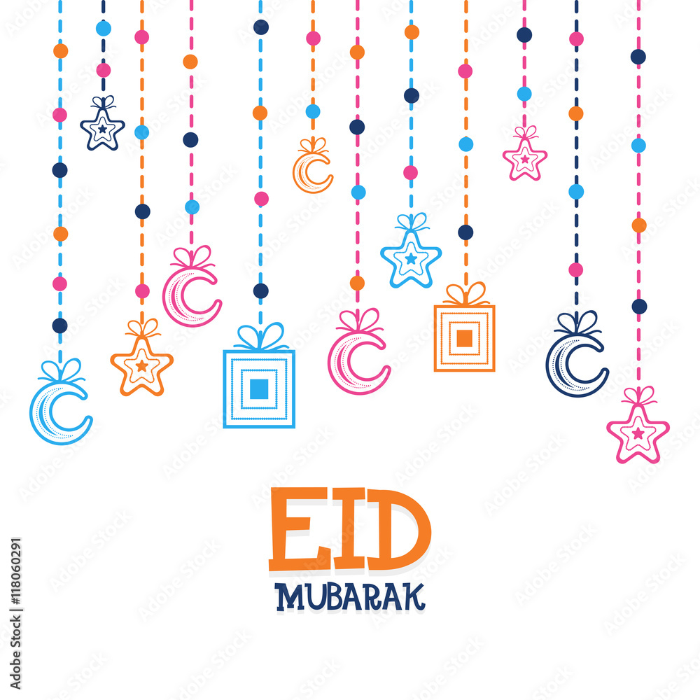 Greeting Card for Eid Mubarak celebration.