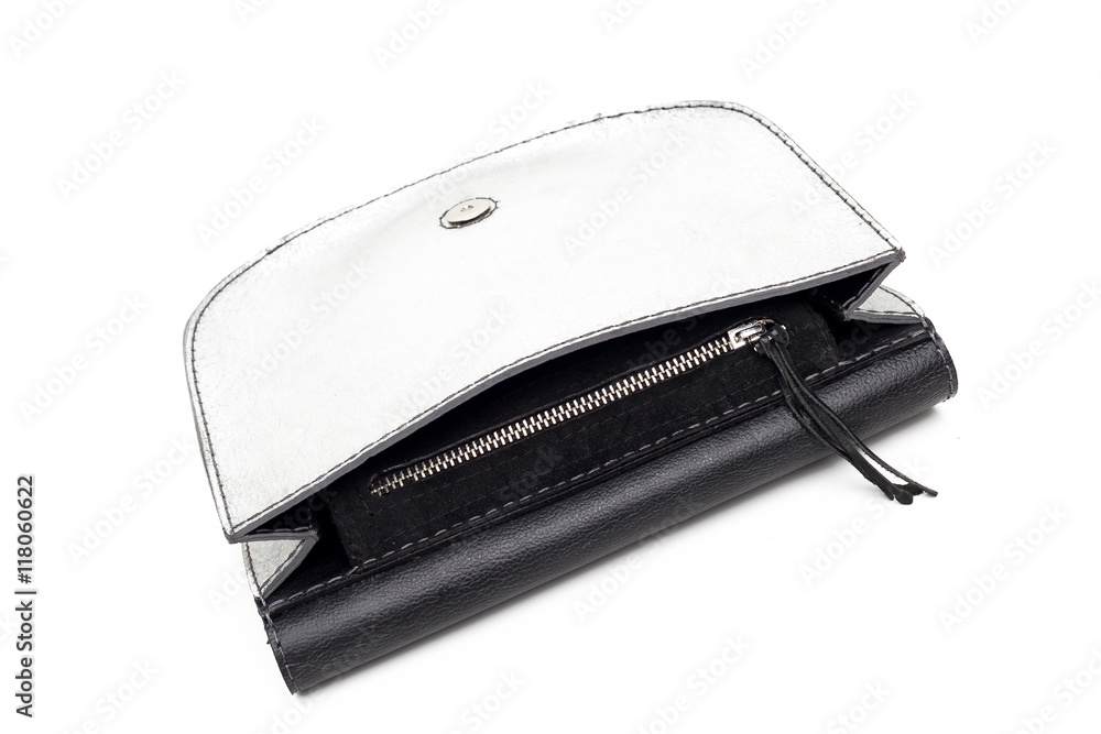 Leather female handbag isolated on white Leather female handbag isolated on white