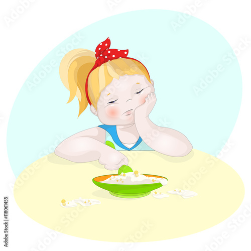 little girl for lunch