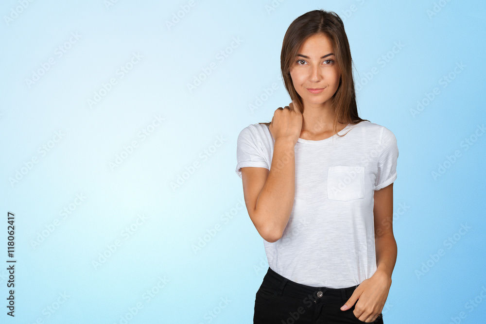 Closeup portrait of young woman casual portrait Closeup portrait of young woman casual portrait
