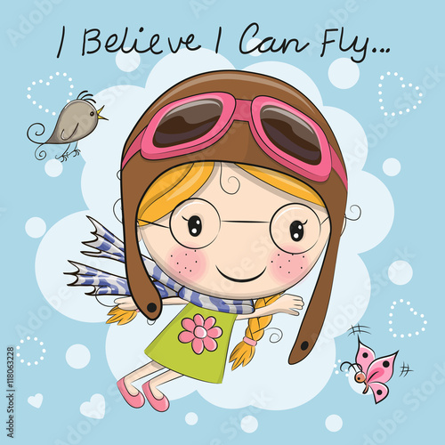 Cute cartoon girl