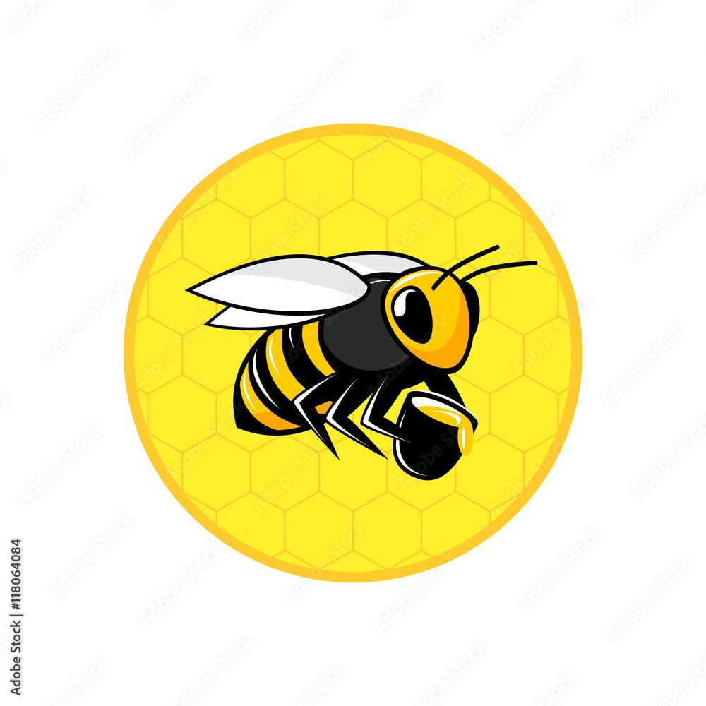 Obraz premium Bee honeycomb icon