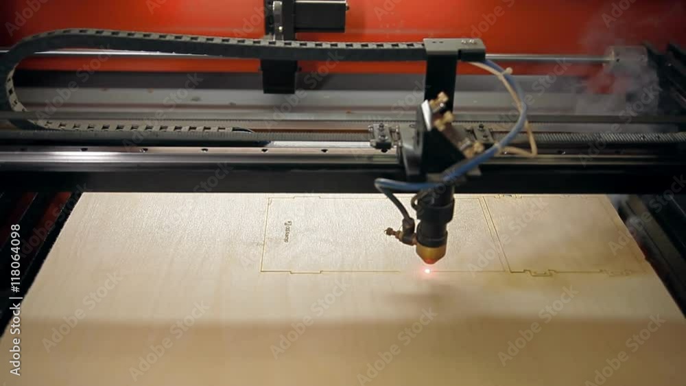 A machine for cutting plywood with a laser A machine for cutting plywood with a laser