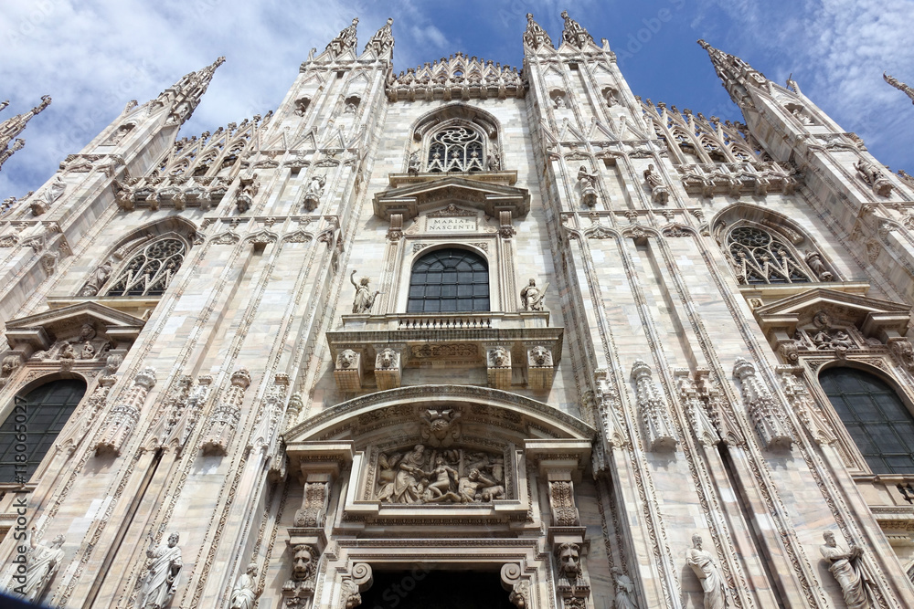 Looking up at Milan's Cathedral