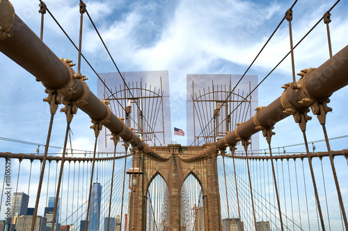 Brooklyn bridge pillar, New York City