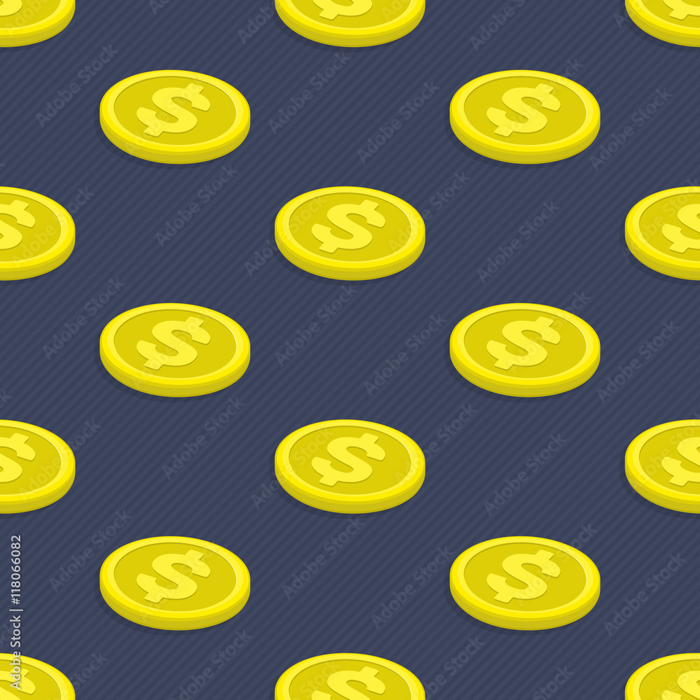 Seamless pattern coins Seamless pattern coins