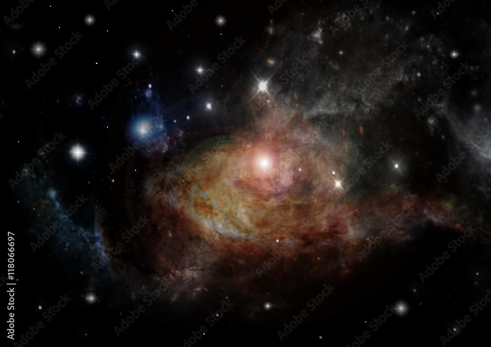 galaxy in a free space galaxy in a free space