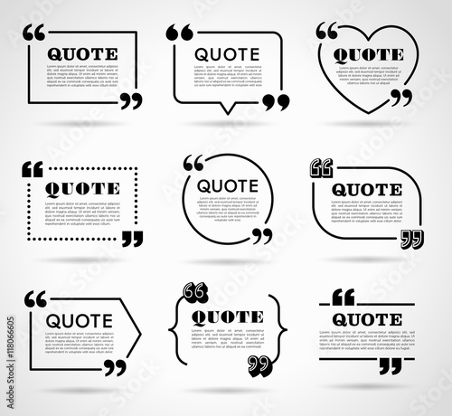 Vector Labels set for Text Quotes