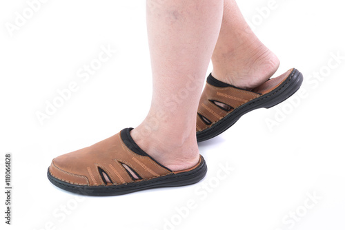 Brown leather sandal