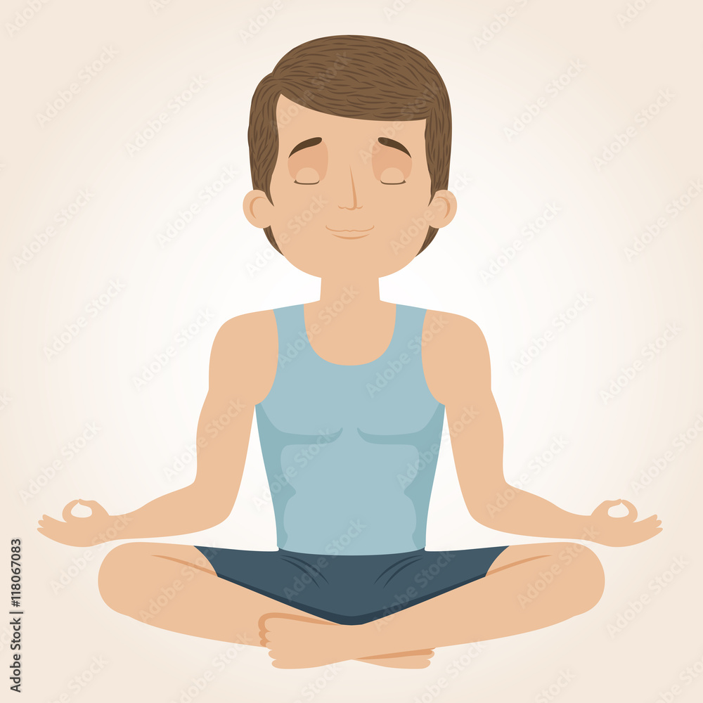 Man doing yoga Man doing yoga