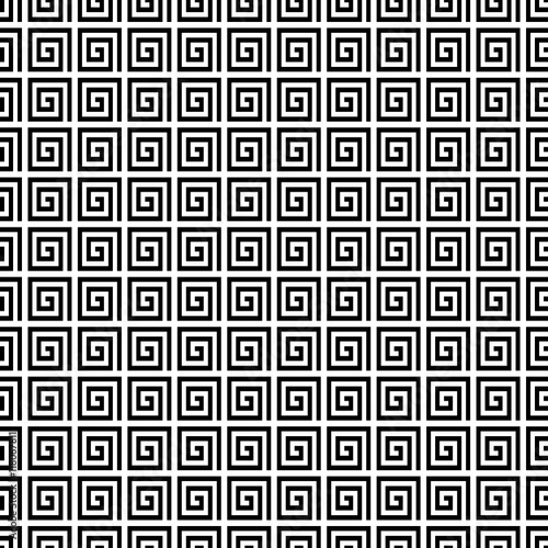 Spiral Vierecke nahtloser Hintergrund monochrom