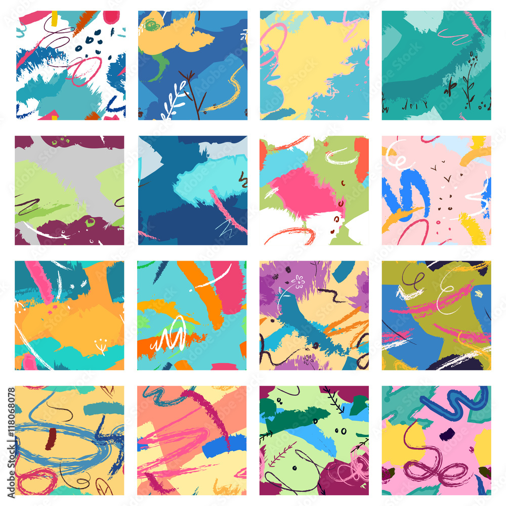 Fototapeta premium Colorful abstract seamless pattern background
