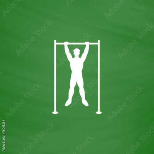 Horizontal bar and man