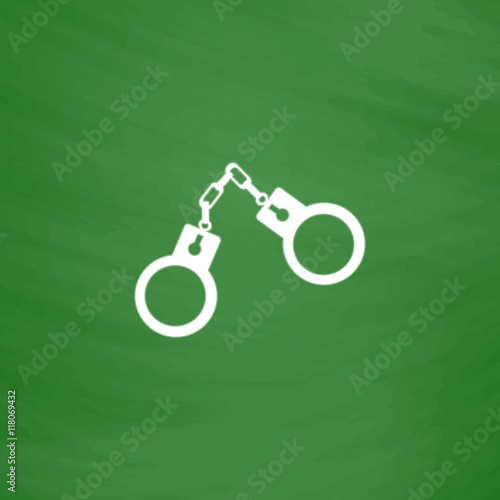 handcuffs flat icon