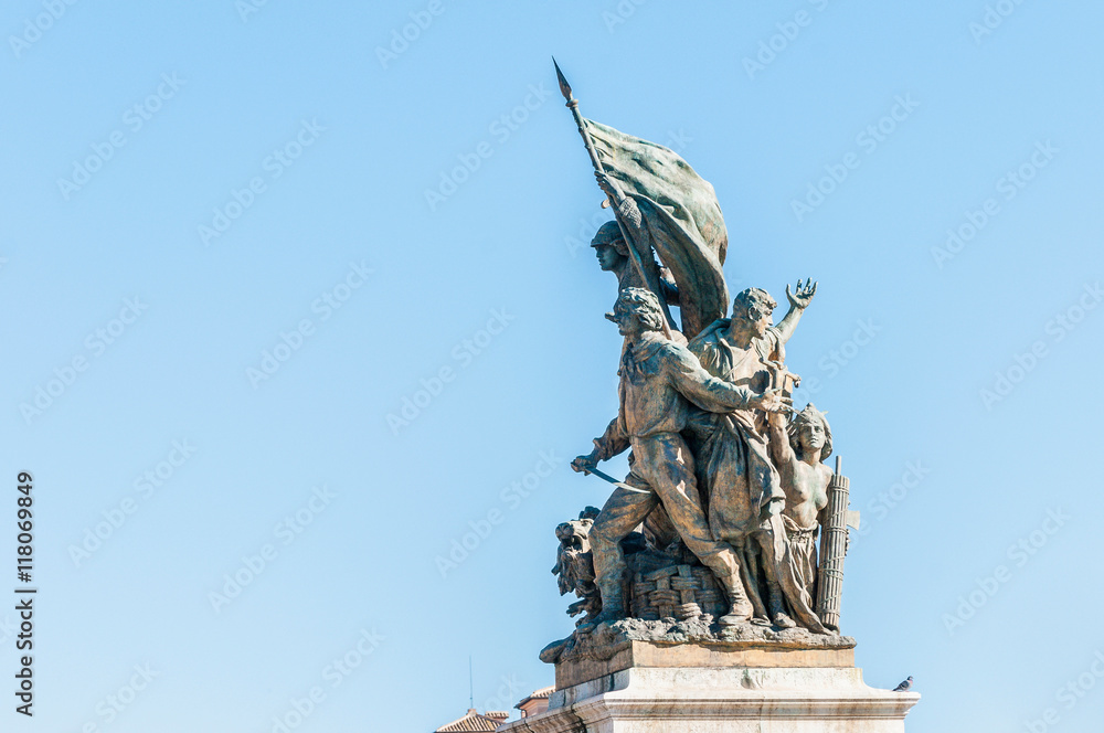 Obraz premium National Monument to Victor Emmanuel in Rome, Italy.