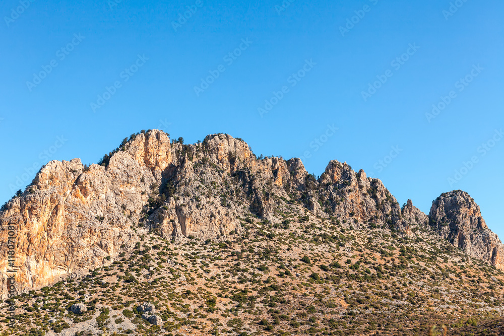 Mountainous landscape in Cyprus.